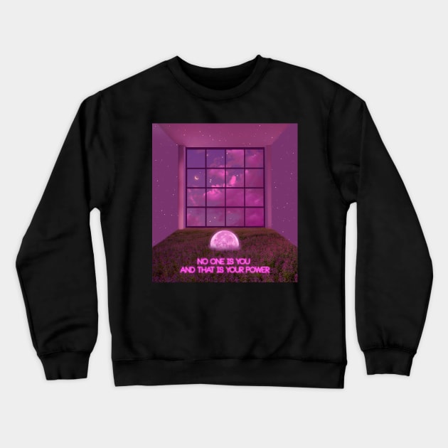 Pink Thoughts Crewneck Sweatshirt by lyla_ab